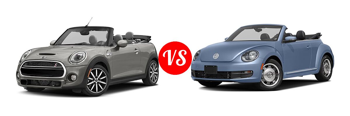 2016 MINI Cooper Convertible S vs. 2016 Volkswagen Beetle Convertible Convertible 1.8T Denim - Front Left Comparison