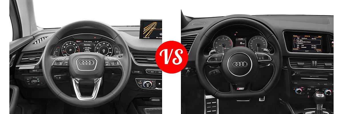 2017 Audi Q7 SUV Premium / Premium Plus / Prestige vs. 2017 Audi SQ5 SUV Premium Plus / Prestige - Dashboard Comparison