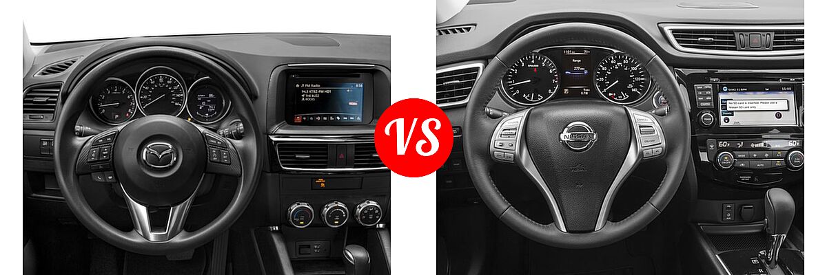 2016 Mazda CX-5 SUV Sport vs. 2016 Nissan Rogue SUV SL - Dashboard Comparison