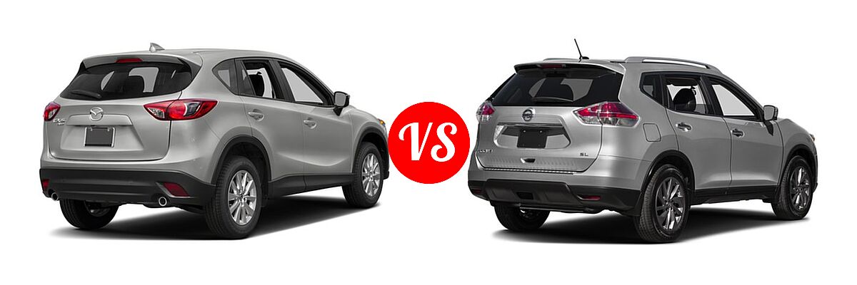 2016 Mazda CX-5 SUV Touring vs. 2016 Nissan Rogue SUV SL - Rear Right Comparison