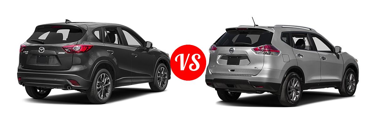 2016 Mazda CX-5 SUV Grand Touring vs. 2016 Nissan Rogue SUV SL - Rear Right Comparison