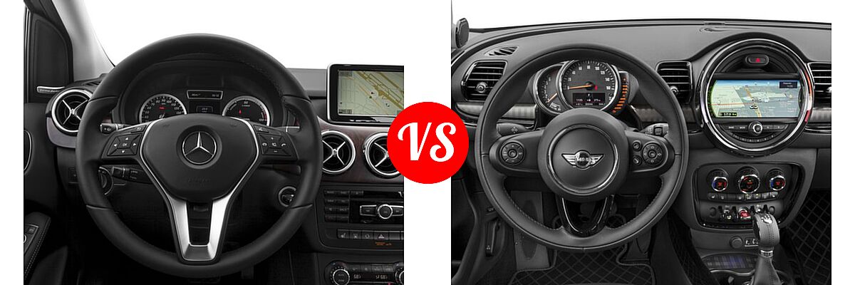 2016 Mercedes-Benz B-Class Electric Drive Hatchback 4dr HB Electric Drive vs. 2016 MINI Cooper Clubman Hatchback S - Dashboard Comparison