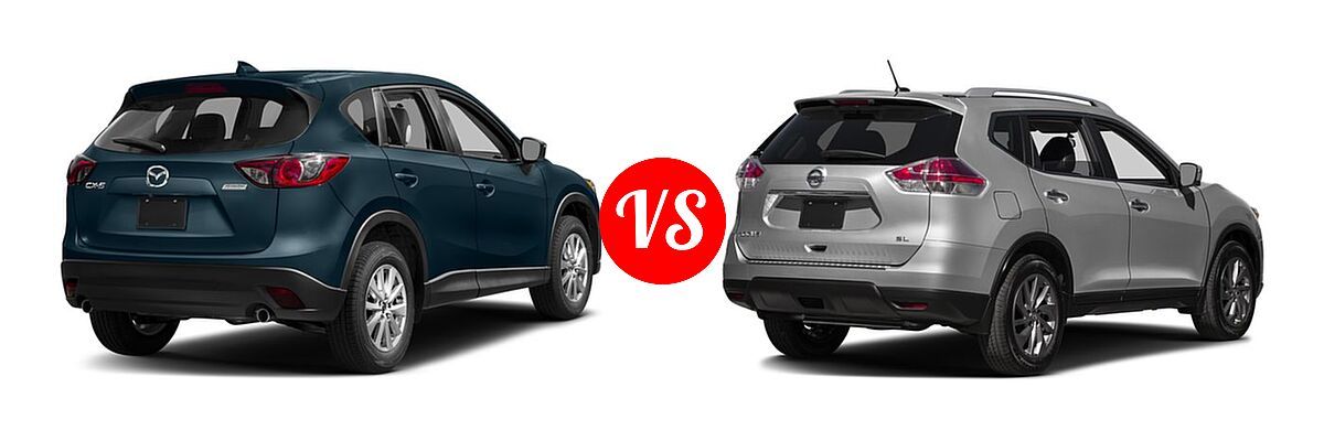 2016 Mazda CX-5 SUV Touring vs. 2016 Nissan Rogue SUV SL - Rear Right Comparison