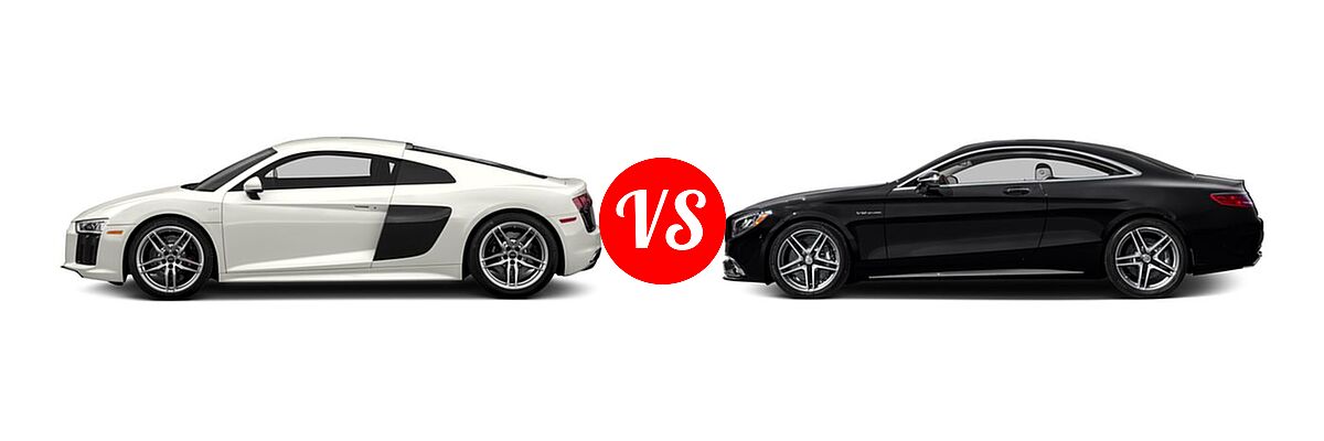 2017 Audi R8 Coupe V10 / V10 plus vs. 2017 Mercedes-Benz S-Class AMG S 65 Coupe AMG S 65 - Side Comparison