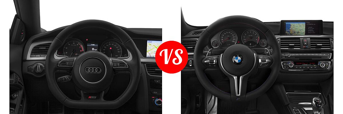 2017 Audi S5 Coupe 3.0 TFSI Manual / 3.0 TFSI S Tronic vs. 2017 BMW M4 Coupe Coupe - Dashboard Comparison