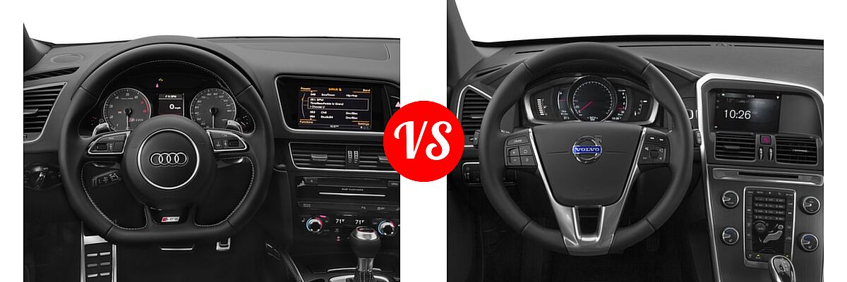 2017 Audi SQ5 SUV Premium Plus / Prestige vs. 2017 Volvo XC60 SUV Dynamic / Inscription - Dashboard Comparison