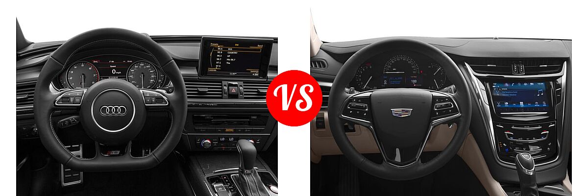 2017 Audi S6 Sedan Premium Plus / Prestige vs. 2017 Cadillac CTS V-Sport Premium Luxury Sedan Premium Luxury RWD - Dashboard Comparison