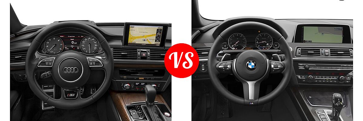 2017 Audi S7 Sedan Premium Plus / Prestige vs. 2017 BMW 6 Series Gran Coupe Sedan 640i / 640i xDrive - Dashboard Comparison