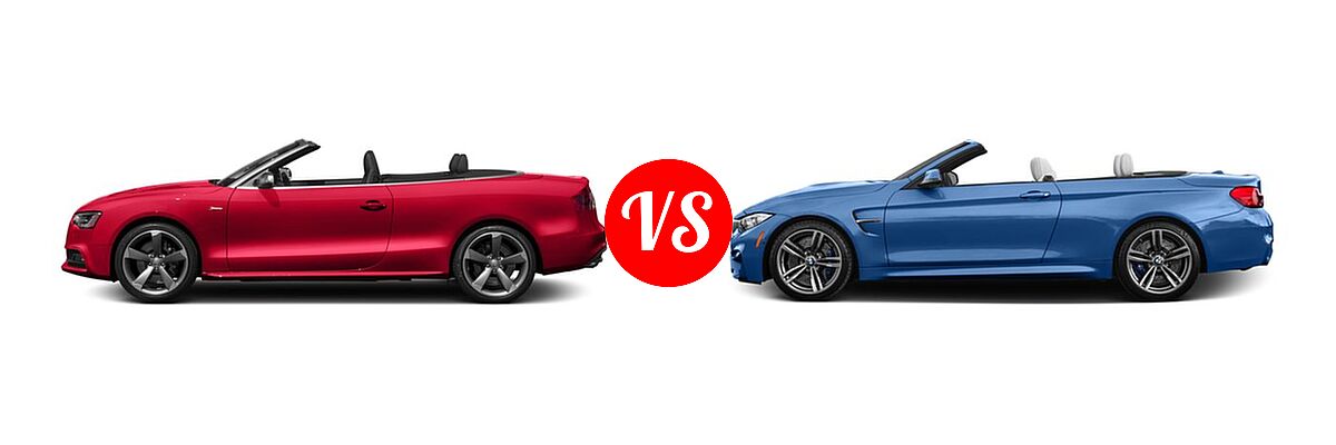 2017 Audi S5 Convertible 3.0 TFSI vs. 2017 BMW M4 Convertible Convertible - Side Comparison