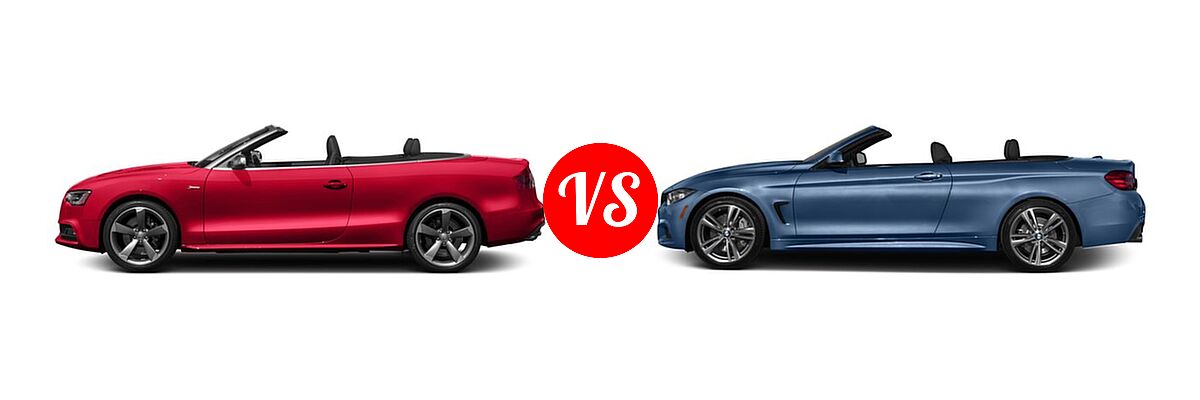2017 Audi S5 Convertible 3.0 TFSI vs. 2017 BMW 4 Series Convertible 440i / 440i xDrive - Side Comparison