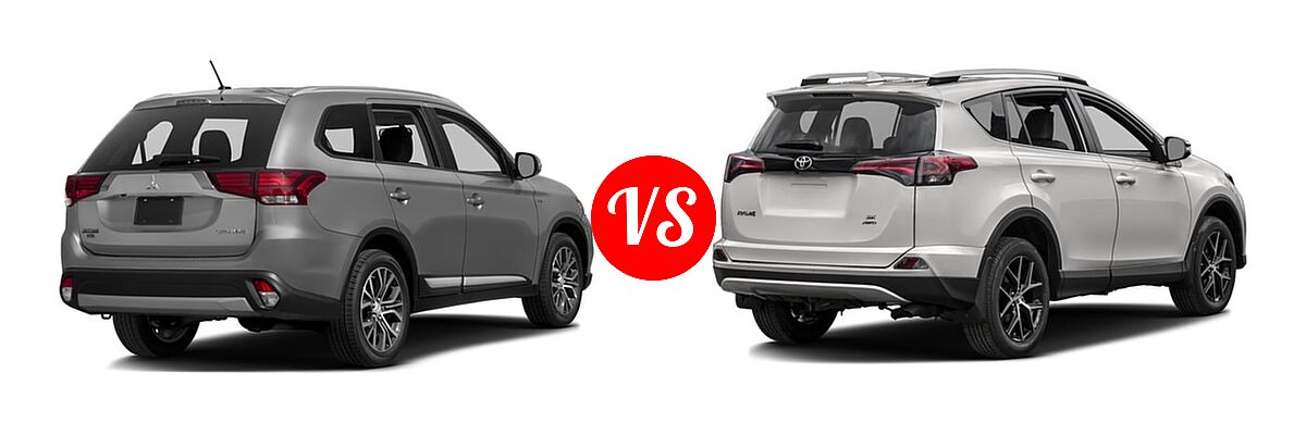 2016 Mitsubishi Outlander SUV ES / SE vs. 2016 Toyota RAV4 SUV SE - Rear Right Comparison