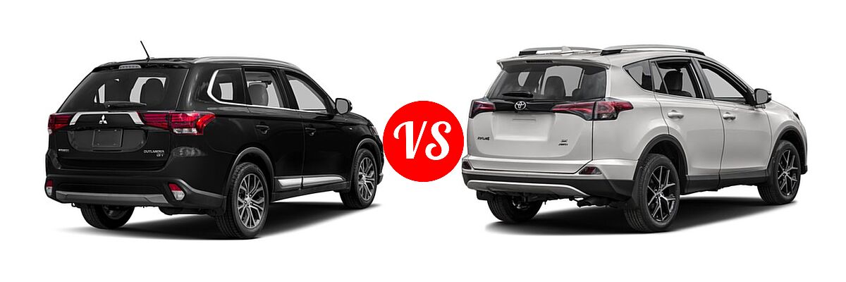 2016 Mitsubishi Outlander SUV GT vs. 2016 Toyota RAV4 SUV SE - Rear Right Comparison
