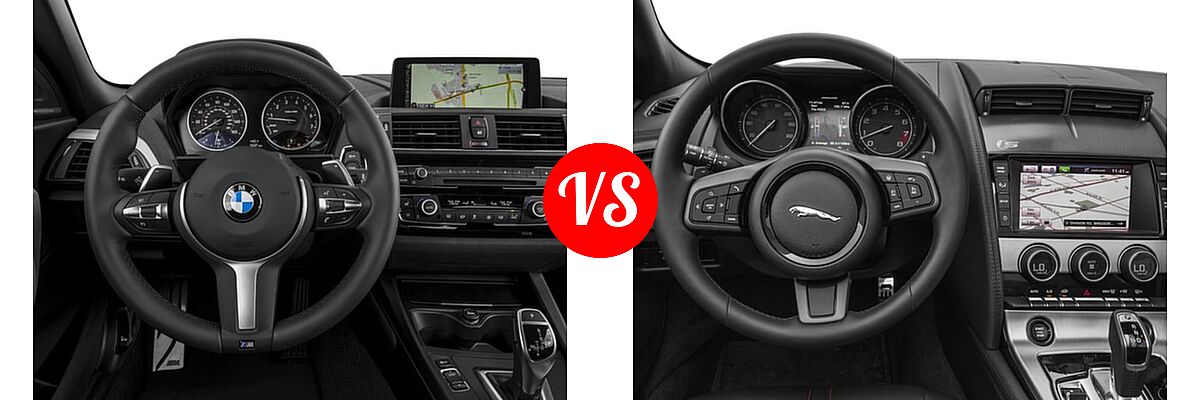 2017 BMW 2 Series M240i xDrive Convertible M240i xDrive vs. 2017 Jaguar F-TYPE Convertible Convertible Auto / Convertible Manual / Premium - Dashboard Comparison