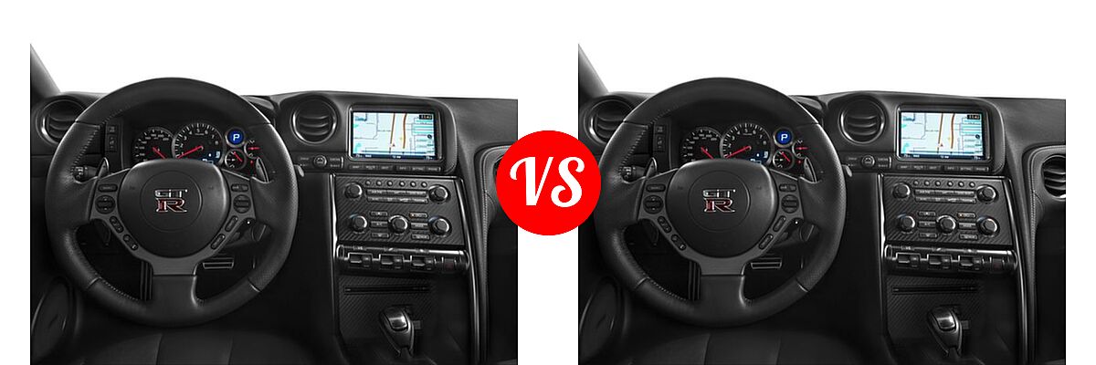 2016 Nissan GT-R Coupe Black Edition / Premium vs. 2016 Nissan GT-R NISMO Coupe NISMO - Dashboard Comparison