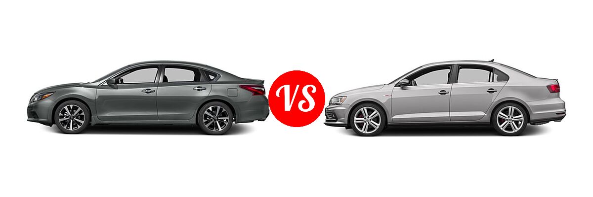 2016 Nissan Altima Sedan 2.5 SR / 3.5 SR vs. 2016 Volkswagen Jetta 2.0T GLI SE Sedan 2.0T GLI SE - Side Comparison
