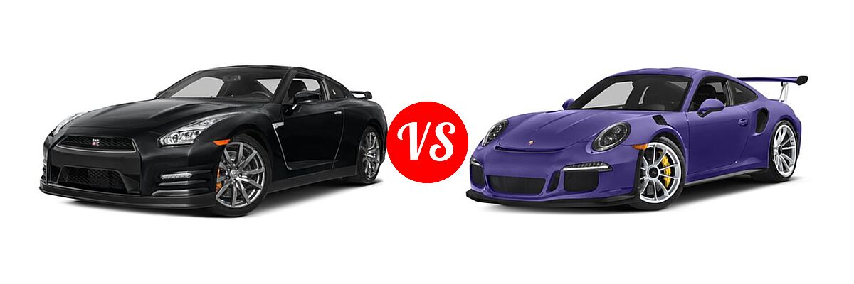 2016 Nissan GT-R Coupe Black Edition / Premium vs. 2016 Porsche 911 GT3 Coupe GT3 - Front Left Comparison