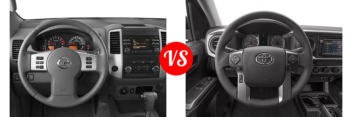 2016 Nissan Frontier Pickup SV vs. 2016 Toyota Tacoma Pickup SR5 - Dashboard Comparison
