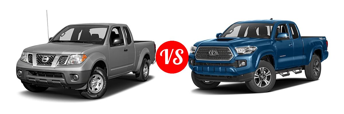 2016 Nissan Frontier Pickup S vs. 2016 Toyota Tacoma Pickup TRD Sport - Front Left Comparison