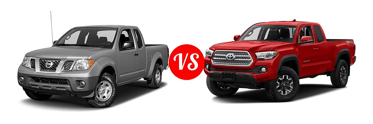 2016 Nissan Frontier Pickup S vs. 2016 Toyota Tacoma Pickup TRD Off Road - Front Left Comparison