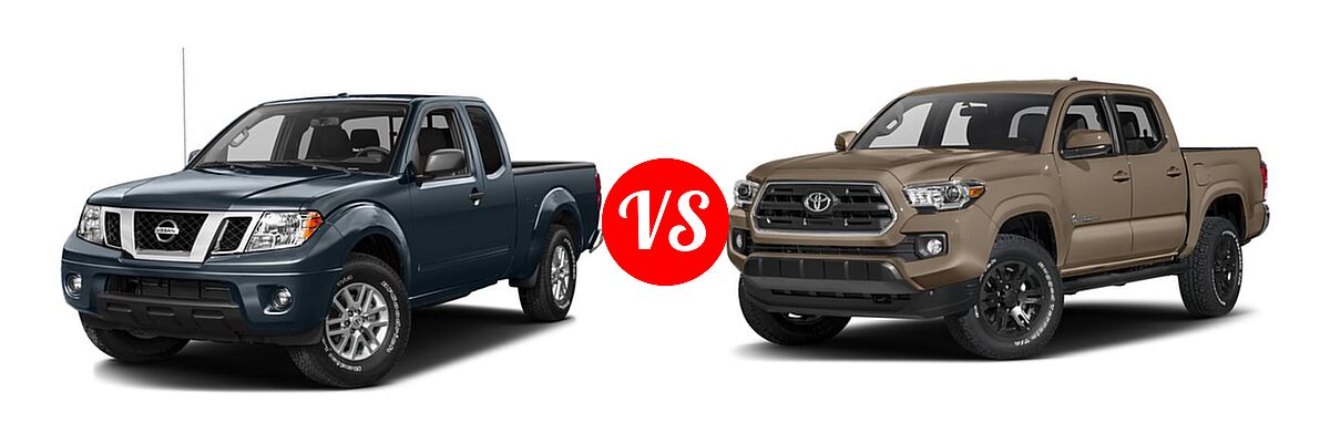 2016 Nissan Frontier Pickup SV vs. 2016 Toyota Tacoma Pickup SR5 - Front Left Comparison