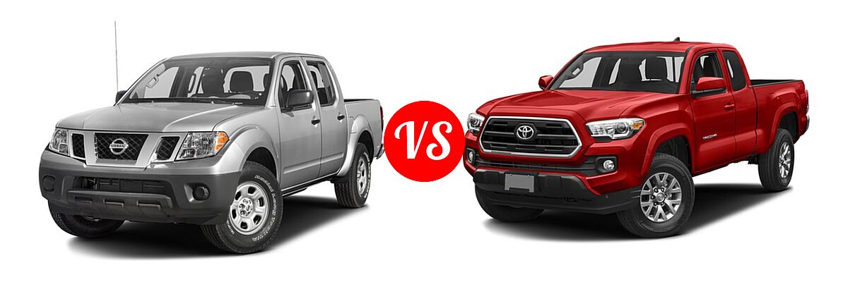 2016 Nissan Frontier Pickup S vs. 2016 Toyota Tacoma Pickup SR5 - Front Left Comparison