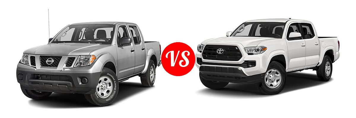 2016 Nissan Frontier Pickup S vs. 2016 Toyota Tacoma Pickup SR - Front Left Comparison