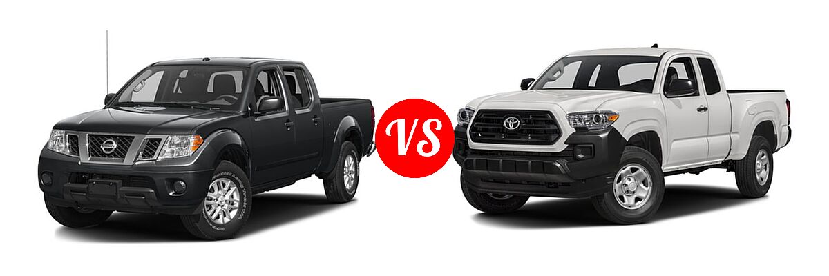 2016 Nissan Frontier Pickup SV vs. 2016 Toyota Tacoma Pickup SR - Front Left Comparison