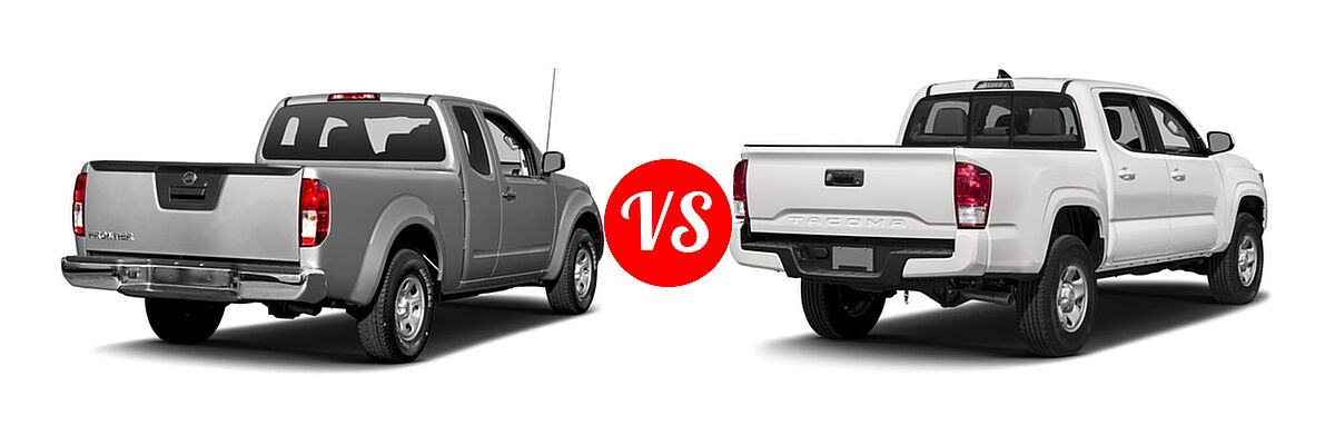 2016 Nissan Frontier Pickup S vs. 2016 Toyota Tacoma Pickup SR - Rear Right Comparison