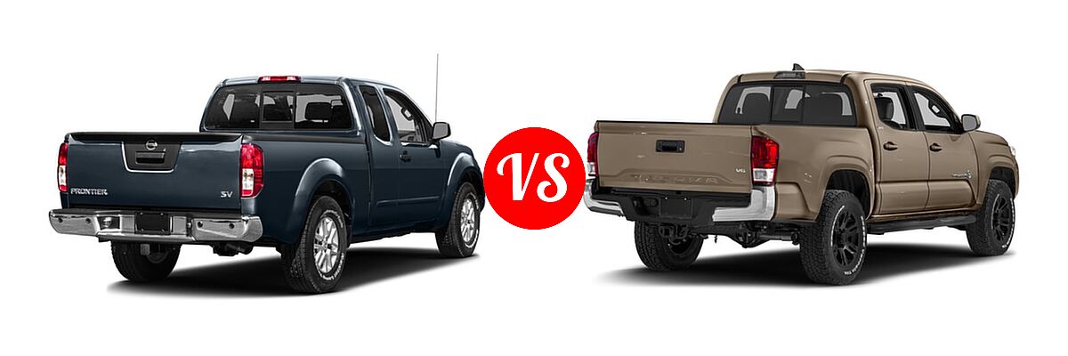 2016 Nissan Frontier Pickup SV vs. 2016 Toyota Tacoma Pickup SR5 - Rear Right Comparison