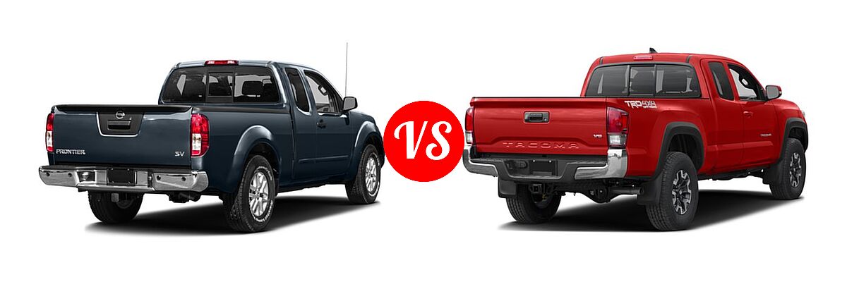 2016 Nissan Frontier Pickup SV vs. 2016 Toyota Tacoma Pickup TRD Off Road - Rear Right Comparison