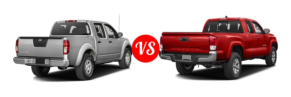 2016 Nissan Frontier Pickup S vs. 2016 Toyota Tacoma Pickup SR5 - Rear Right Comparison
