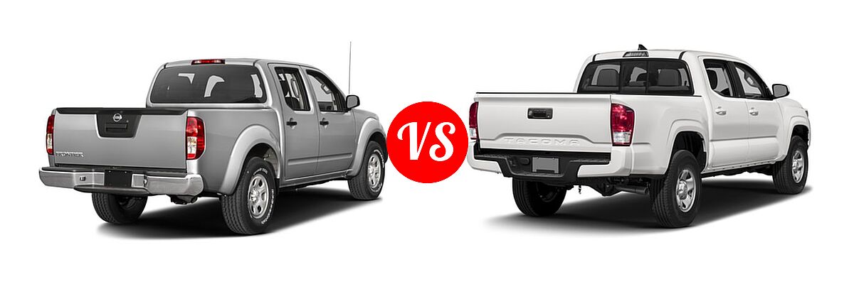 2016 Nissan Frontier Pickup S vs. 2016 Toyota Tacoma Pickup SR - Rear Right Comparison