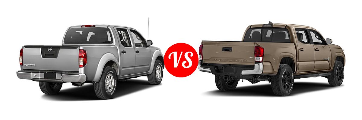 2016 Nissan Frontier Pickup S vs. 2016 Toyota Tacoma Pickup SR5 - Rear Right Comparison