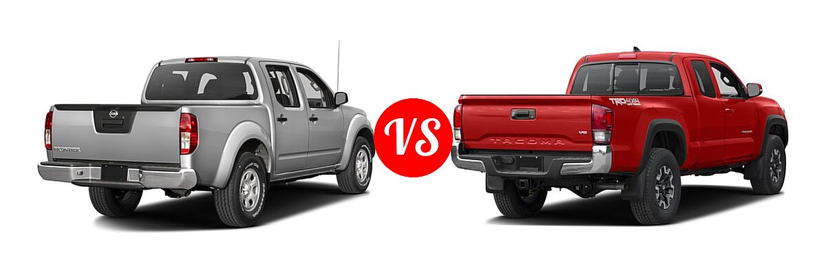 2016 Nissan Frontier Pickup S vs. 2016 Toyota Tacoma Pickup TRD Off Road - Rear Right Comparison