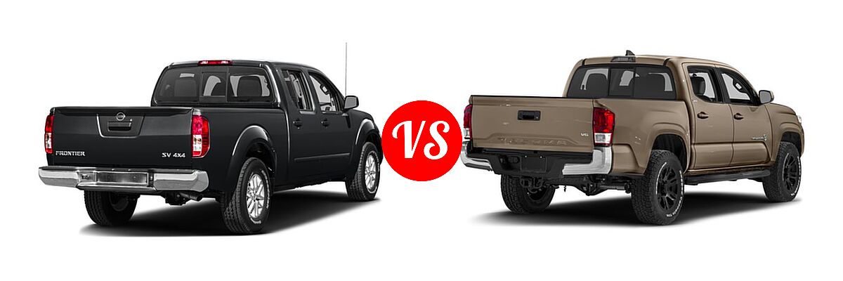 2016 Nissan Frontier Pickup SV vs. 2016 Toyota Tacoma Pickup SR5 - Rear Right Comparison