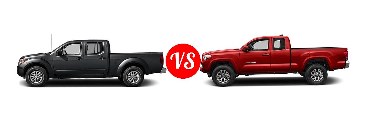 2016 Nissan Frontier Pickup SV vs. 2016 Toyota Tacoma Pickup SR5 - Side Comparison