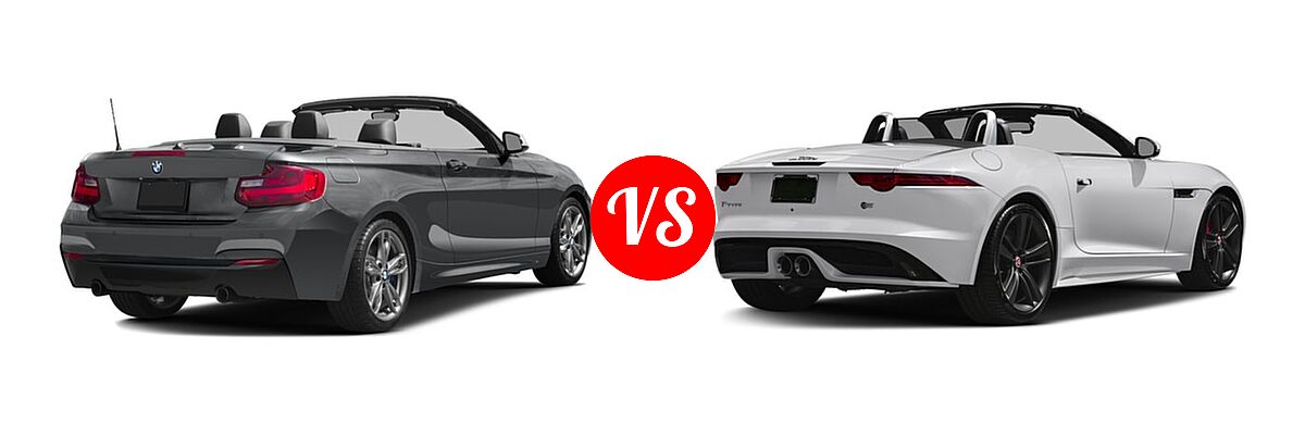 2017 BMW 2 Series M240i xDrive Convertible M240i xDrive vs. 2017 Jaguar F-TYPE Convertible S British Design Edition - Rear Right Comparison