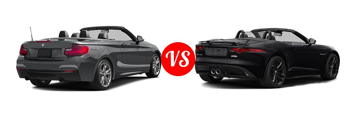2017 BMW 2 Series M240i xDrive Convertible M240i xDrive vs. 2017 Jaguar F-TYPE Convertible S - Rear Right Comparison