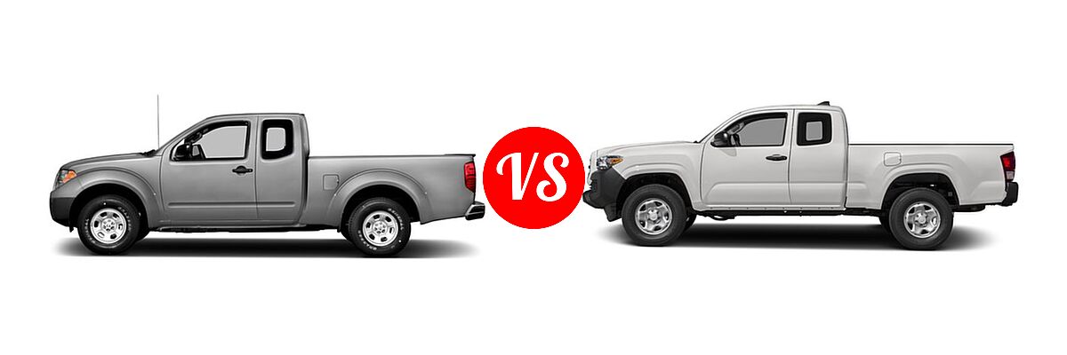 2016 Nissan Frontier Pickup S vs. 2016 Toyota Tacoma Pickup SR - Side Comparison
