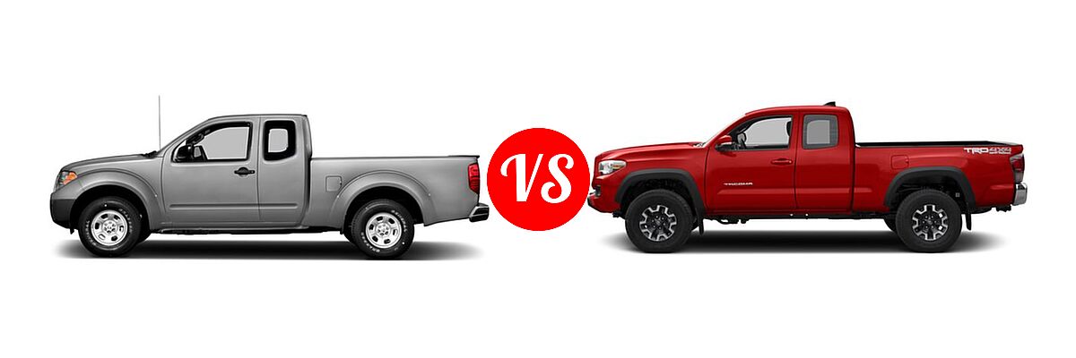 2016 Nissan Frontier Pickup S vs. 2016 Toyota Tacoma Pickup TRD Off Road - Side Comparison
