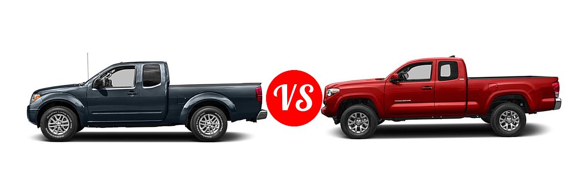 2016 Nissan Frontier Pickup SV vs. 2016 Toyota Tacoma Pickup SR5 - Side Comparison