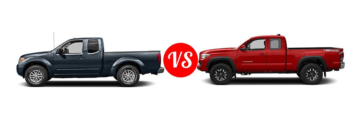 2016 Nissan Frontier Pickup SV vs. 2016 Toyota Tacoma Pickup TRD Off Road - Side Comparison