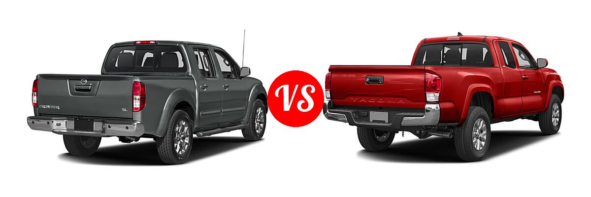 2016 Nissan Frontier Pickup SL vs. 2016 Toyota Tacoma Pickup SR5 - Rear Right Comparison