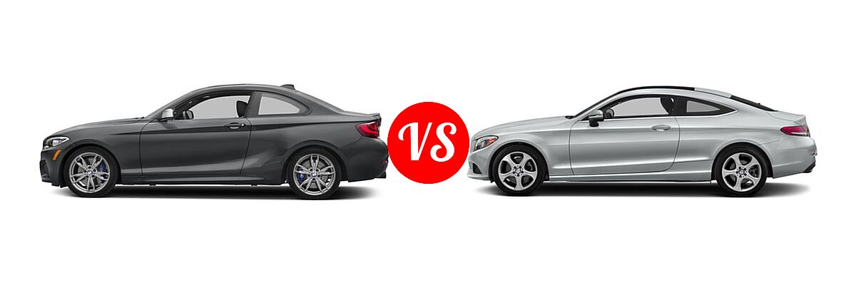 2017 BMW 2 Series M240i Coupe M240i vs. 2017 Mercedes-Benz C-Class Coupe C 300 - Side Comparison