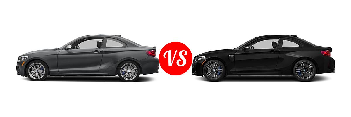 2017 BMW 2 Series M240i xDrive Coupe M240i xDrive vs. 2017 BMW M2 Coupe Coupe - Side Comparison