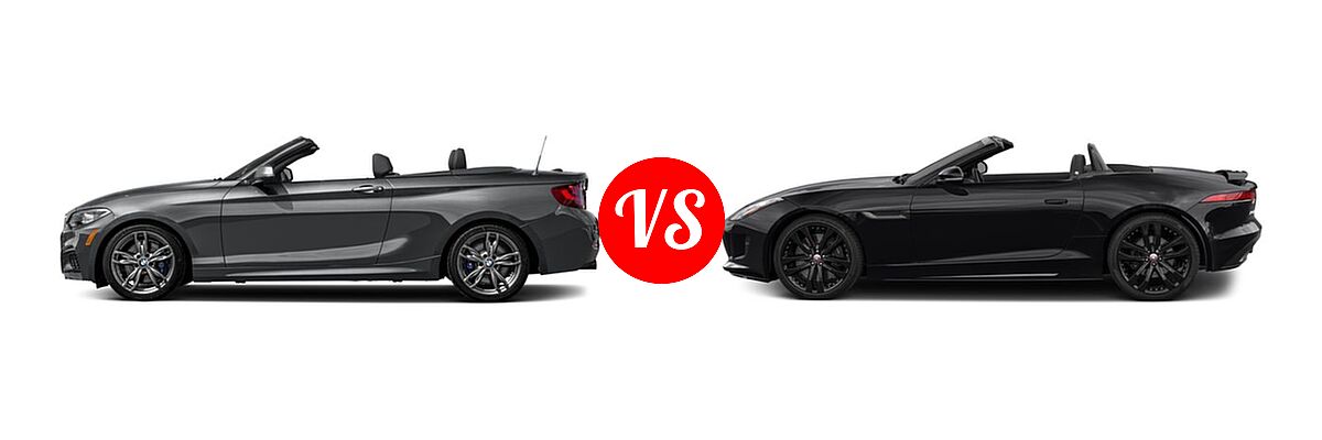 2017 BMW 2 Series M240i xDrive Convertible M240i xDrive vs. 2017 Jaguar F-TYPE Convertible S - Side Comparison