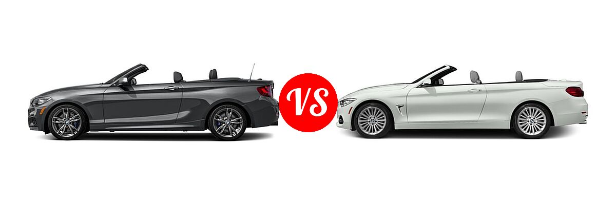 2017 BMW 2 Series M240i xDrive Convertible M240i xDrive vs. 2017 BMW 4 Series Convertible 430i / 430i xDrive - Side Comparison