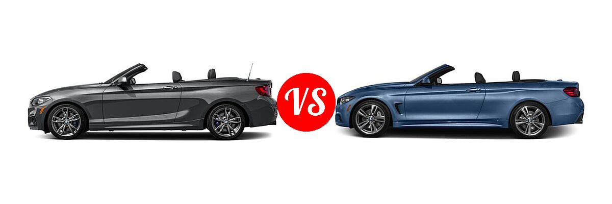 2017 BMW 2 Series M240i xDrive Convertible M240i xDrive vs. 2017 BMW 4 Series Convertible 440i / 440i xDrive - Side Comparison
