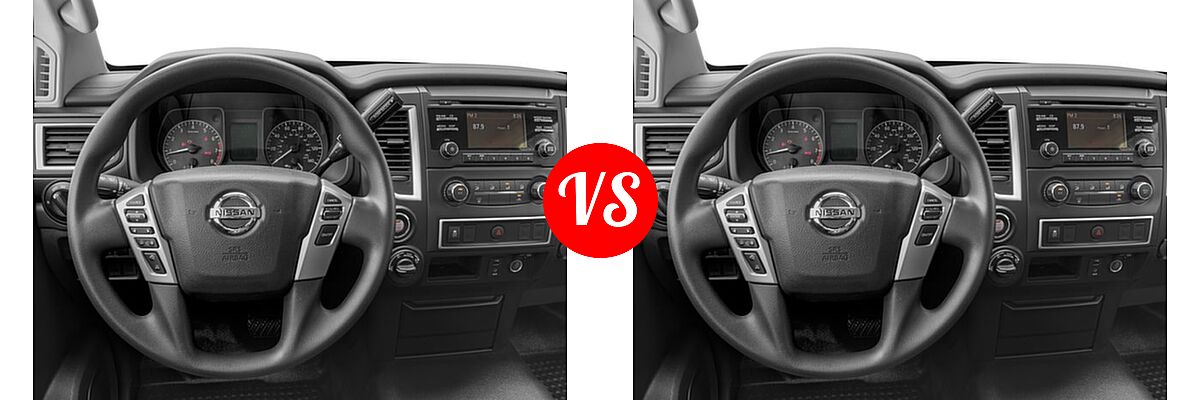 2016 Nissan Titan XD Pickup S vs. 2016 Nissan Titan XD Pickup Diesel S - Dashboard Comparison