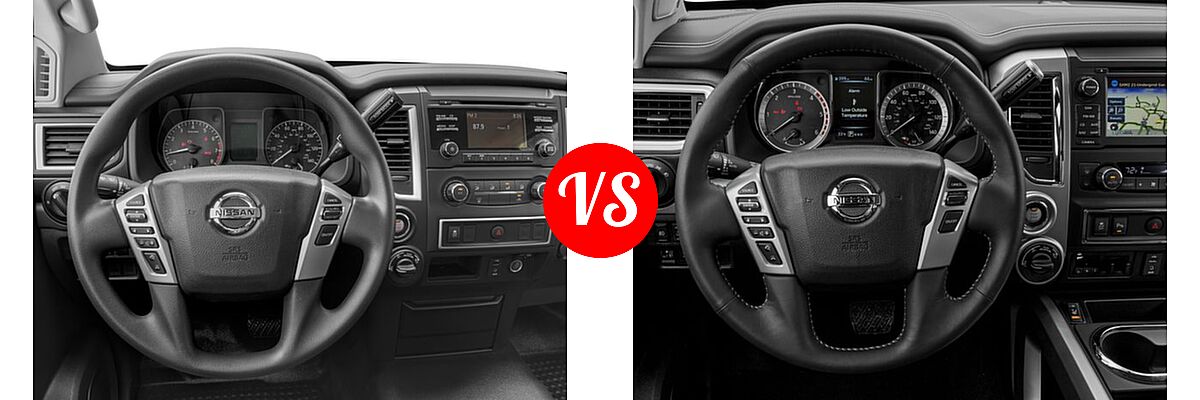 2016 Nissan Titan XD Pickup S vs. 2016 Nissan Titan XD Pickup Diesel PRO-4X - Dashboard Comparison